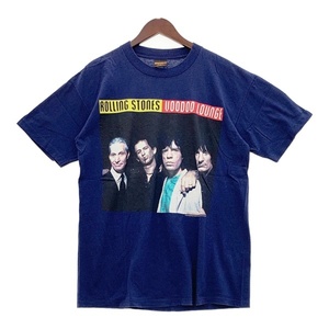 BROCKUM ROLLING STONES ロックバンドツアーTシャツ RN69761 90s 90年代 古着 半袖 紺 USA製 Lサイズ ブロッカム トップス DM11686■