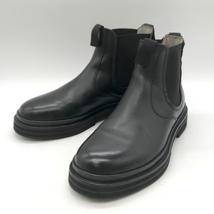 ALLSAINTS サイドゴアブーツ レザー ショート丈 シューズ BOOTS カジュアル シンプル メンズ 25.5cm ブラック オールセインツ 靴 B10307◆