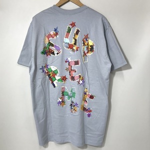 Supreme Patchwork Tee Tシャツ 半袖 カットソー 古着 パッチワークプリント メンズ Lサイズ ライトグレー シュプリーム トップス A10181◆