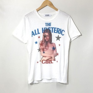 HYSTERIC GLAMOUR Tシャツ 0242CT24 ヌードガール スター クルーネック 半袖 Sサイズ ホワイト ヒステリックグラマー トップス A10163◆