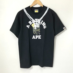 A BATHING APE Tシャツ 美品 001TEJ731928C Yellow Bucks THE HOPE 半袖 限定 プリント ロゴ M アベイジングエイプ トップス A10213◆