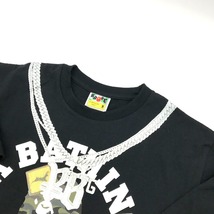 A BATHING APE Tシャツ 美品 001TEJ731928C Yellow Bucks THE HOPE 半袖 限定 プリント ロゴ M アベイジングエイプ トップス A10213◆_画像3