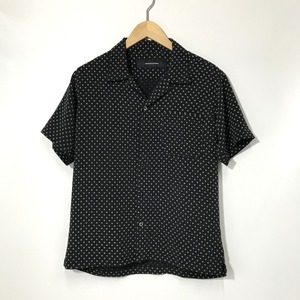 RESOUND CLOTHING CHIRIMEN shirt 半袖シャツ クロスモチーフ サイズ1 Sサイズ相当 ブラック リサウンドクロージング トップス A10254◆