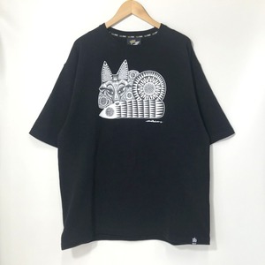 FAT Tシャツ F32210-TS03-AB 半袖 カットソー FOX プリント オーバーサイズ 厚手 カジュアル L相当 エフエーティー トップス A10430◆