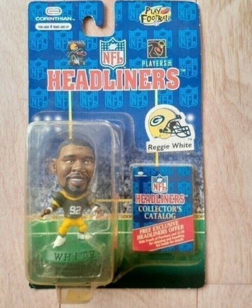 未開封 レジー・ホワイト ② コリンシアン NFL フィギュア ヘッドライナーズ Reggie White CORINTHIAN HEADLINERS アメフト nfl figure