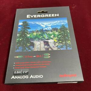 3棚007 AudioQuest Evergreen 3.5mmオス→RCAオス 2フィート（0.6m）未使用品