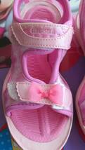新品　未使用　ムーンスター　スポーツサンダル　21センチ　ピンク　サンダル　リボン　子供　キッズ　女の子　可愛い　夏　定番　靴_画像2