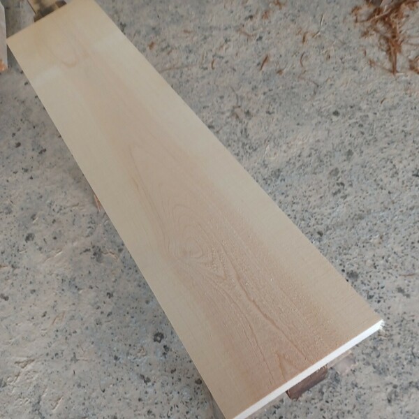 B-1633【93.5×20.8×3.4cm】国産ひのき　板　まな板　テーブル　棚板　看板　一枚板　無垢材　桧　檜　DIY