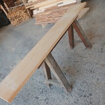 B-1640【179.5×25.5×3.5cm】国産ひのき　板　カウンター　テーブル　棚板　看板　一枚板　無垢材　桧　檜　DIY_画像3