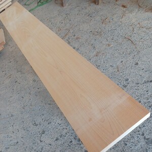 B-1640【179.5×25.5×3.5cm】国産ひのき　板　カウンター　テーブル　棚板　看板　一枚板　無垢材　桧　檜　DIY