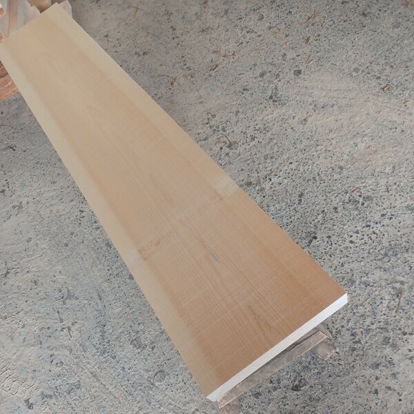 B-1644【126.5×23.8×3.5cm】国産ひのき　板　カウンター　テーブル　棚板　看板　一枚板　無垢材　桧　檜　DIY