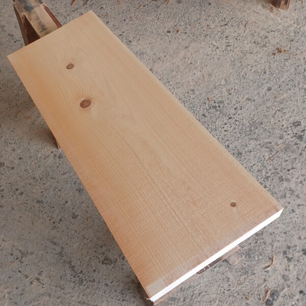 B-1648【74.8×26.5×3.4cm】国産ひのき 節板 テーブル 棚板 看板 一枚板 無垢材 桧 檜 DIY