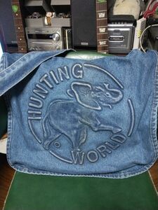 HUNTING WORLD / Shoulder or Cross Body Big-Sized Denim Bag(^^ゞ