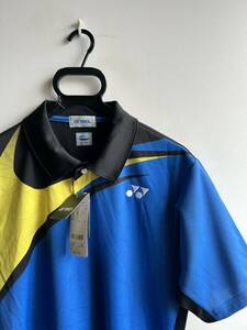 [ new goods / unused ]YONEX polo-shirt Uni game shirt blue blue static electricity guard Very COOL made in Japan Yonex tag attaching 