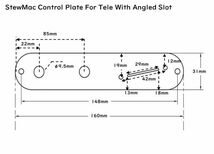 StewMac Control Plate For Tele With Angled Slot Chrome #STEWMAC-CPTELEA-CHROME_画像2