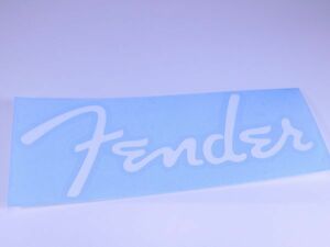 Fender ロゴ ステッカー スパゲッティ ホワイト 中 #USTICKER-FENSP-WHM