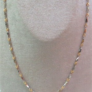 希少!【Pt850】【K18】11.2g・40cm・消費税・送料込み・コンビ:ネックレス・新品・未使用・本物