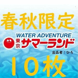 春秋限定東京サマーランド 1Dayパス　パスポート10枚