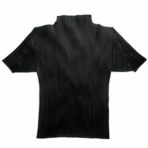 2010 PLEATS PLEASE プリーツプリーズ トップス カットソー ハイネック イッセイミヤケ ISSEY MIYAKE プリーツ 黒 ブラック archive 