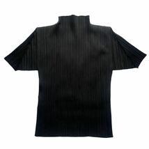 2010 PLEATS PLEASE プリーツプリーズ トップス カットソー ハイネック イッセイミヤケ ISSEY MIYAKE プリーツ 黒 ブラック archive _画像3