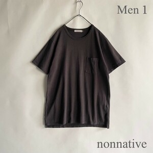 nonnative made in Japan Nonnative DWELLER TEE S/S COTTON JERSEY OVERDYED T-shirt cotton jersey - after dyeing charcoal size 1 sk