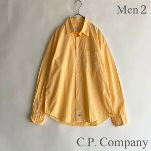 C.P.Company シーピーカンパニー カラーブロードシャツ レギュラーカラー 長袖シャツ コットン トップス オレンジ系 size 2 sk
