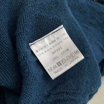 RhodolirioN 日本製 ロドリリオン Mock Neck Long Sleeve Sheer Sweater サマーニット モックネック コットン シアー ネイビー size S sk_画像10