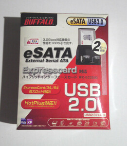  USB2.0 ＆ eSATA 対応 ExpressCard (34/54)用 BUFFALO IFC-EC2SU2 未使用