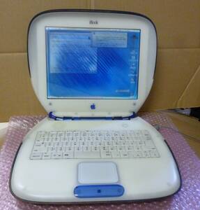 ★ジャンク★Apple iBook G3 クラムシェル 366MHz/128MB/10GB インディゴ 本体のみ/Mac OS 9.2.2/OSの起動を確認済み