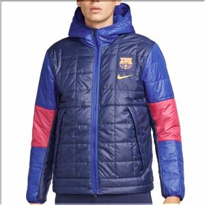 ★NIKE FCバルセロナ★ナイロンフリース　フーディ★Synthetic Fill★XL★定価１４０００円