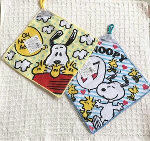 スヌーピー　SNOOPY ループ付きタオル　2枚