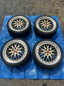 BBS LM137 7.5Jx18ET49 PCD100x5H 4本セット。BBS専用ナット2種類付き。