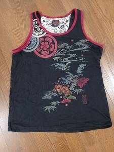  peace pattern tank top Japanese style LL XL