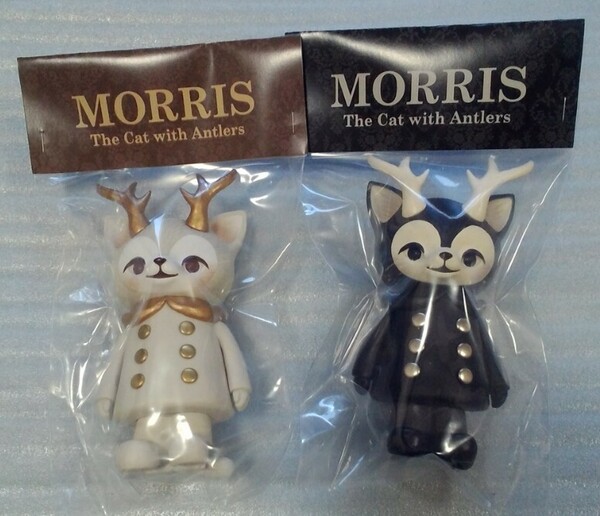 送料無料☆ひなたかほり 2体セット☆BLACK MORRIS WHITE MORRIS/ブラック ホワイト モリス☆MEDICOM TOY メディコムトイ フィギュア ソフビ