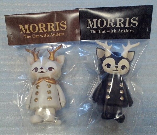 送料無料☆ひなたかほり 2体セット☆BLACK MORRIS WHITE MORRIS/ブラック ホワイト モリス☆MEDICOM TOY メディコムトイ フィギュア ソフビ