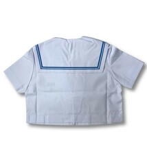 【新品未使用品】セーラー夏服上衣&おまけスカート1着★学生服*前開き*白襟*ライトブルー2ライン*白色*ホワイトボディ*165B*15号B(SV15GB)_画像5