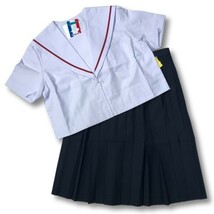 【新品未使用品】セーラー夏服上衣&おまけスカート1着★学生服*前開き*白襟*レッド1ライン*白色*ホワイトボディ*175A*19号(SQ175A)_画像7