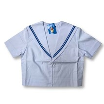 【新品未使用品】セーラー夏服上衣&おまけスカート1着★学生服*前開き*白襟*ブルー2ライン*白色*ホワイトボディ*175A*19号(SM19G)_画像4