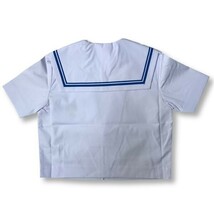 【新品未使用品】セーラー夏服上衣&おまけスカート1着★学生服*前開き*白襟*ブルー2ライン*白色*ホワイトボディ*165B*15号(SM165B)_画像5