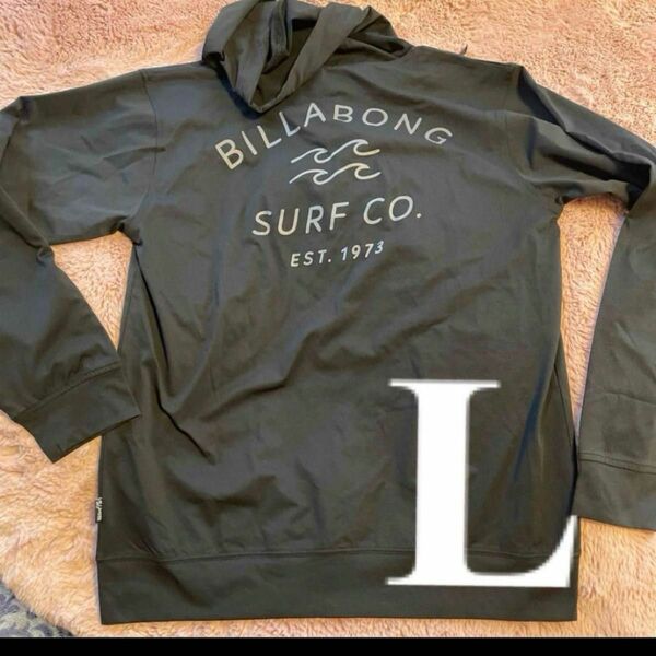 最新！BILLABONG メンズLパーカー 水陸両用ストレッチ素材・UVカット