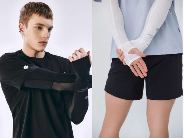 DESCENTE デサント アームカバー ランニングUV遮断冷感ロングメッシュ 韓国限定 公式