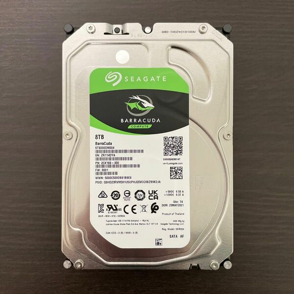 Seagate BarraCuda 8TB HDD 6Gb/s 256MB 5400rpm ST8000DM004