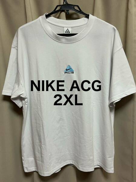 NIKE ACG 半袖Tシャツ 2XL クルーネック ホワイト ナイキ 厚手 ルーズフィット JORDAN UNC ユニバーシティー ブルー