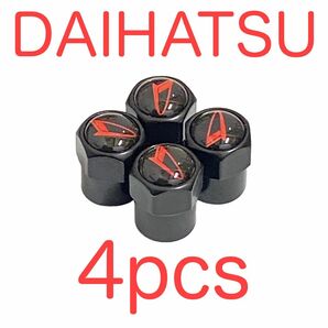 4個セット DAIHATSU エアバルブ カバー ブラック キャップ ダイハツ エアーバルブ アクセサリー グッズ parts 