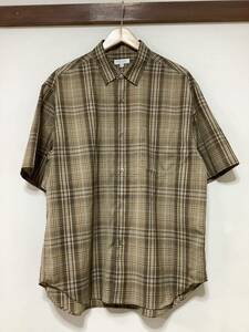 fu1316 BEAUTY&YOUTH beauty & Youth United Arrows check short sleeves shirt L Brown 