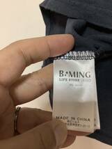 へ1352 BMG B:MING ビーミング BEAMS ポケットTシャツ 半袖Tシャツ S ネイビー系 センターボーダー_画像4