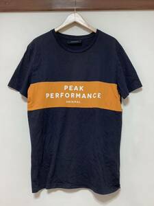 へ1357 PeakPerformance ピークパフォーマンス 半袖Tシャツ L ネイビー 