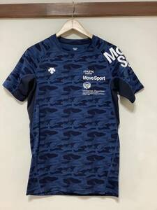 ho1398 DESCENTE Descente Move Sport Move sport camouflage pattern short sleeves T-shirt dry speed .O navy series 