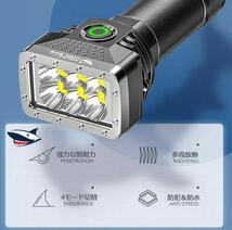 LEDライト サメライトSHARKLIGHT 懐中電灯 高輝度 強力 充電式 小型　防災対策　便利　1家に一台　必須アイテム　コンパクト_画像3