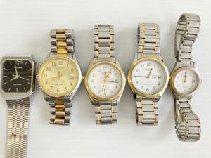 RICOH リコー 腕時計 メンズ レディース デイデイト デイト まとめ5本 ブランド時計 部品取り ジャンク品 クォーツ 0001d